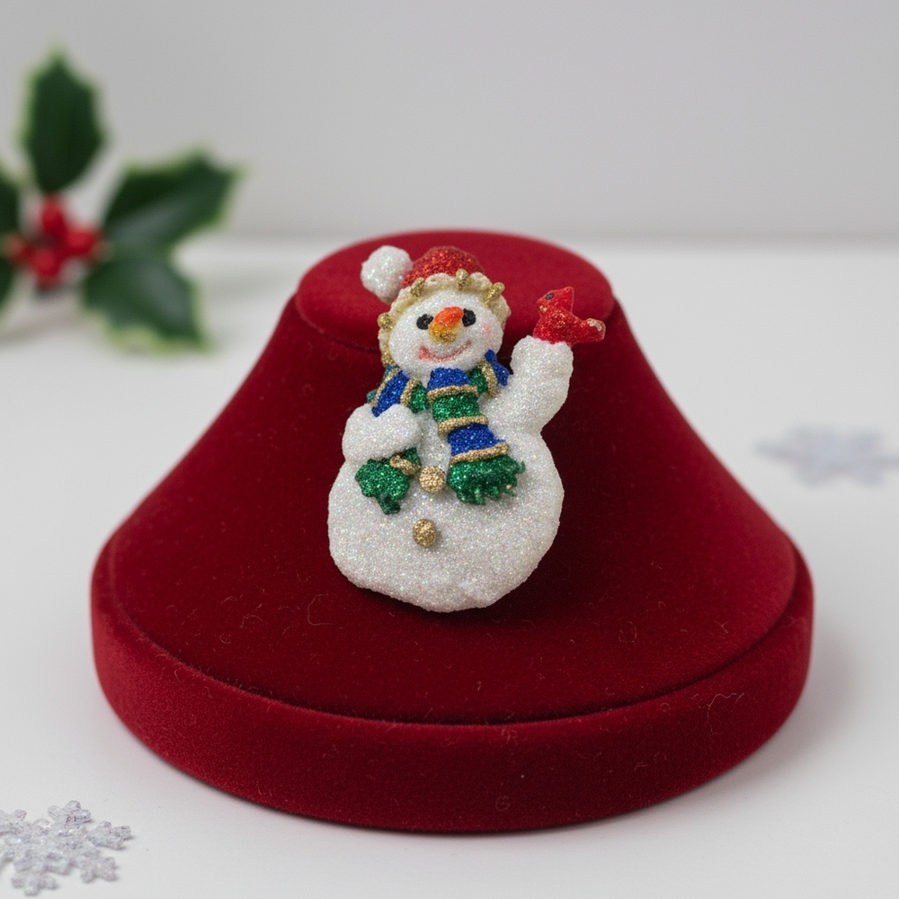 Holiday Brooch Snowman Pin